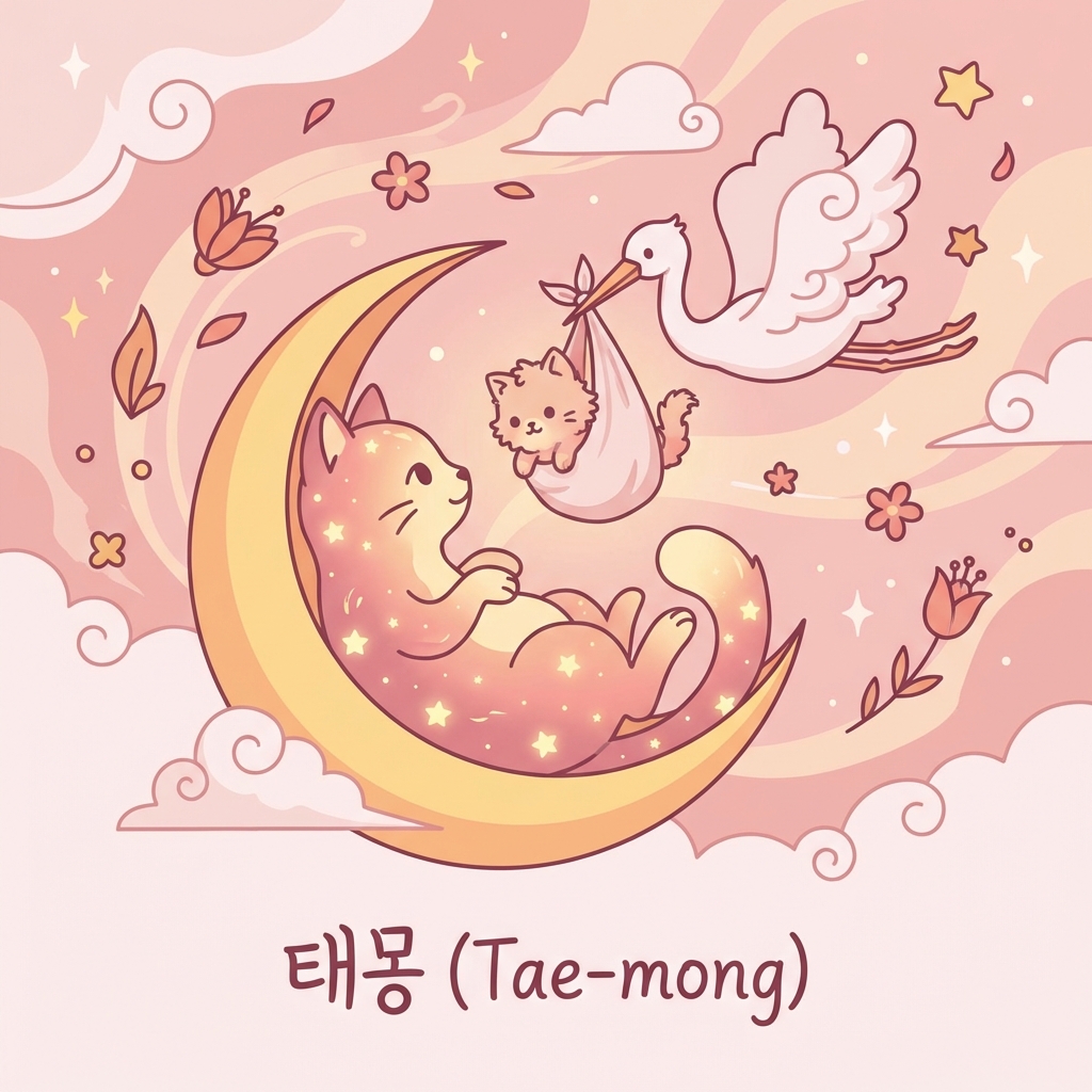 황금 알을 입에 넣는 꿈 - 태몽 꿈해몽 이미지